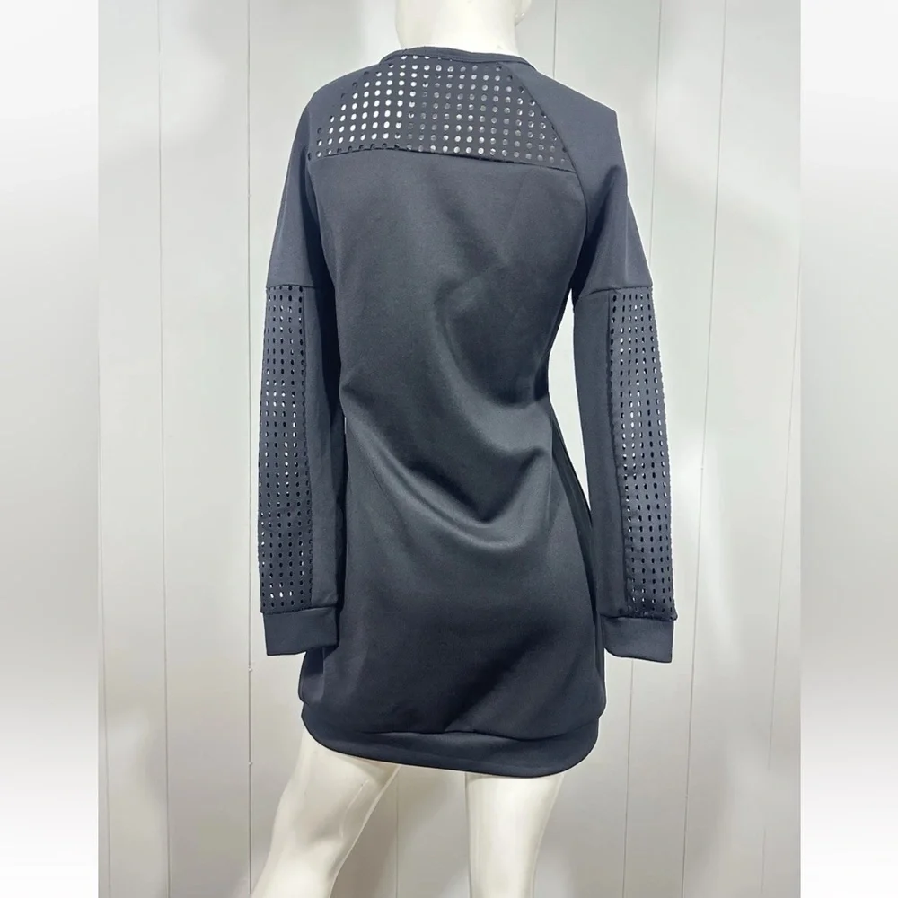 Fabletics Sweatshirt Dress Women Size S Black Tilly Athletic Dress Mini Dress - Picture 7 of 13